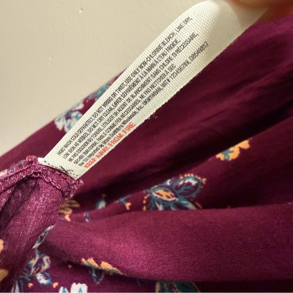 Free People Intimately French Quarter Trapeze Slip Dress - Burgundy Medallion M - Picture 8 of 10